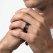 Men Iconic Black Ring