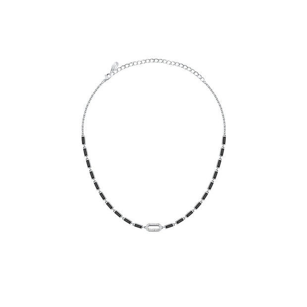 Women Crystals Silver Necklace
