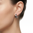 Women Crystals Black Earring