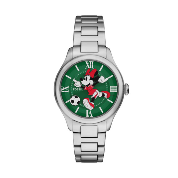 Women Mickey And Friends Silver Watch