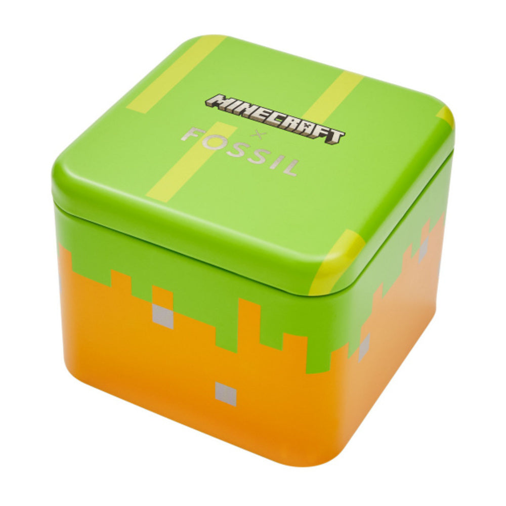 Men Minecraft Silver Watch