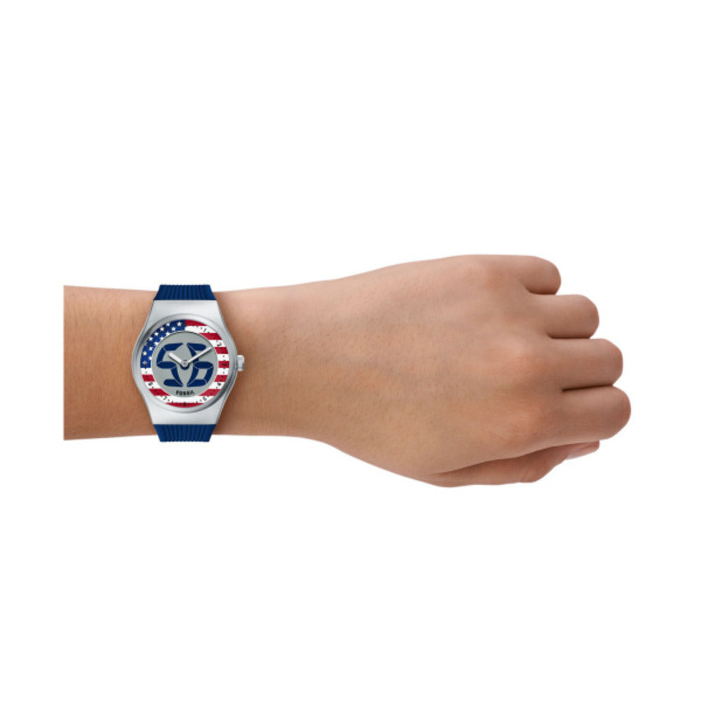 Men World Flags Big Tic USA Watch