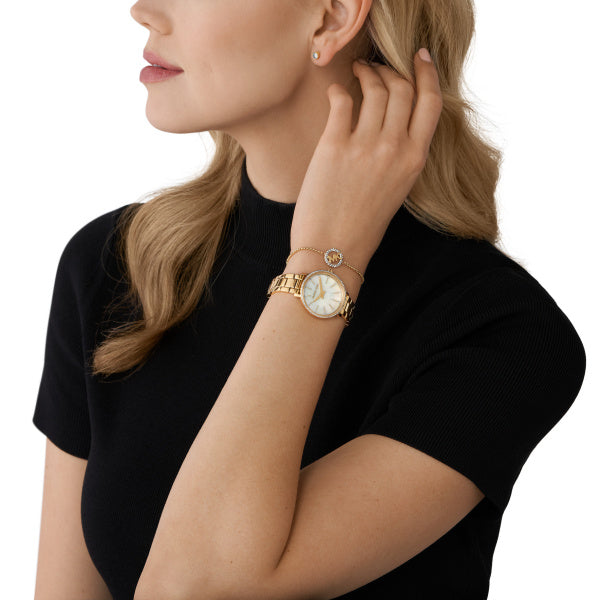 Women Pyper Golden Watch Set