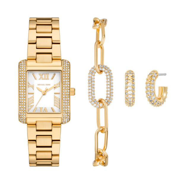 Women Emery Gold Watch Set