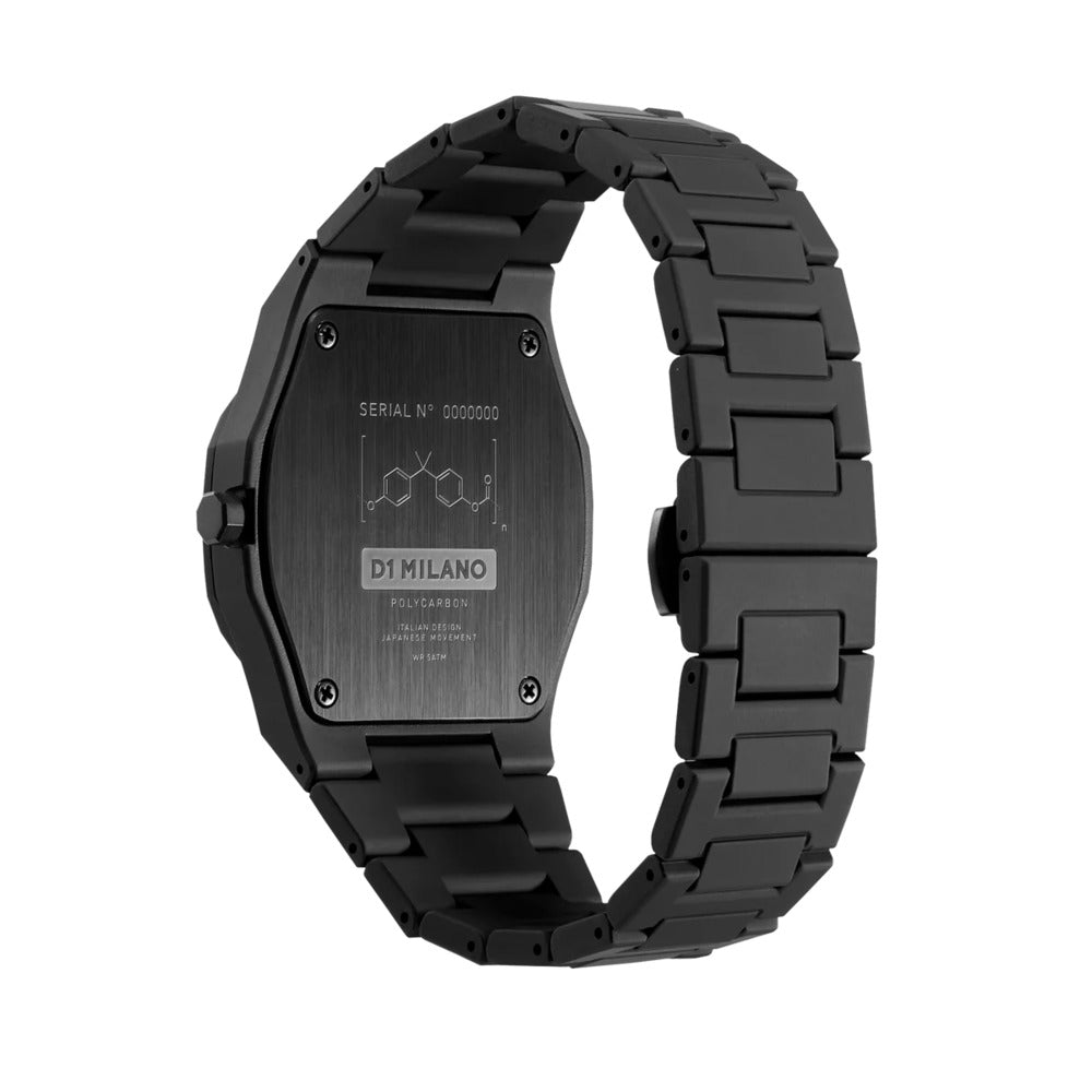 Unisex Polycarbon Black 41mm Watch