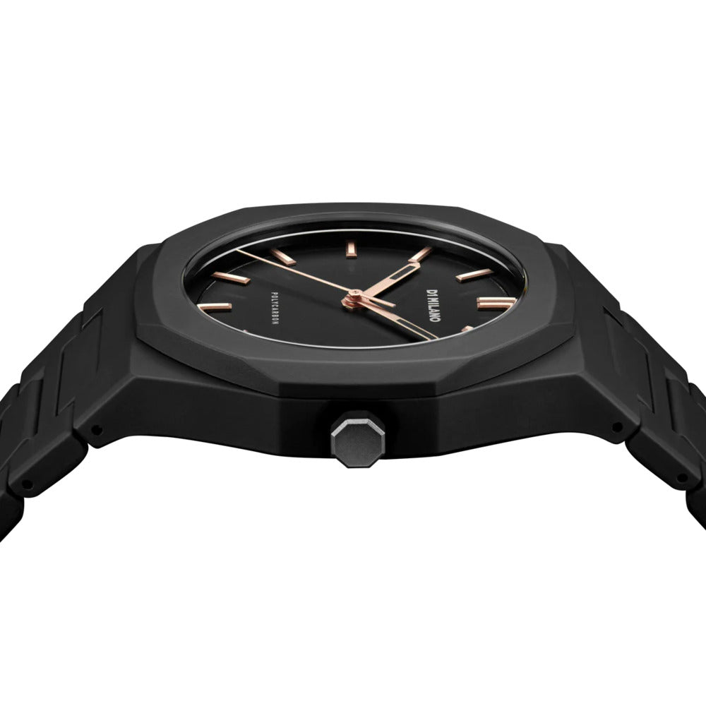 Unisex Polycarbon Black 40mm Watch