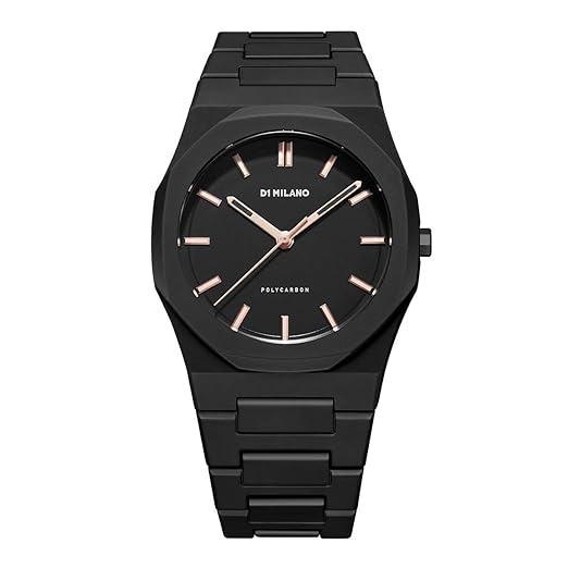 Unisex Polycarbon Black 40mm Watch