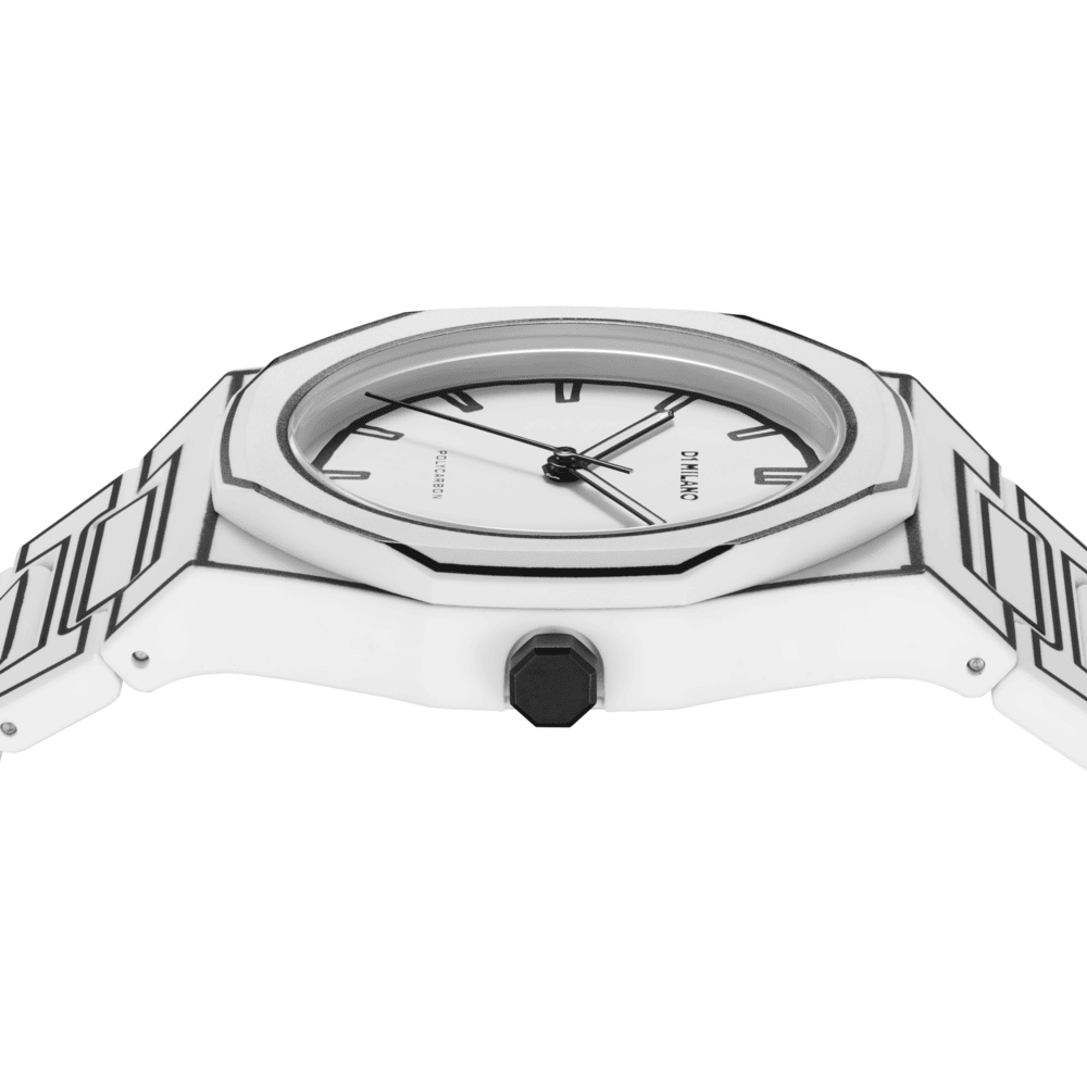 Unisex Polycarbon Silver 41mm Watch