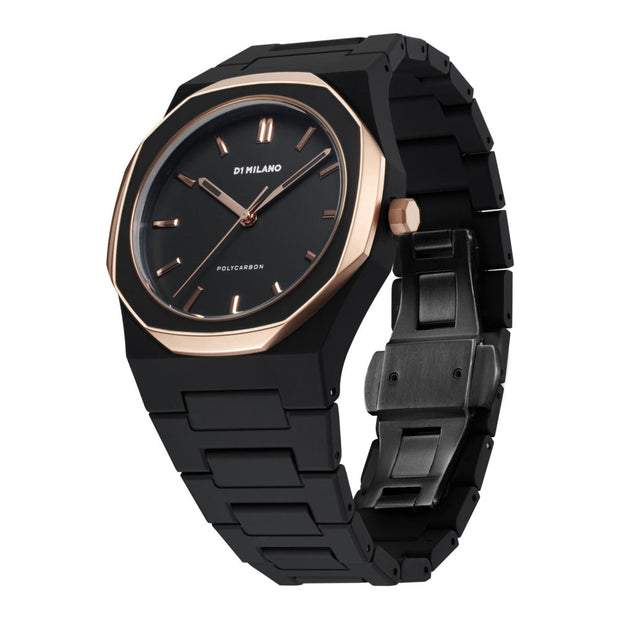 Unisex Polycarbon Black 41mm Watch