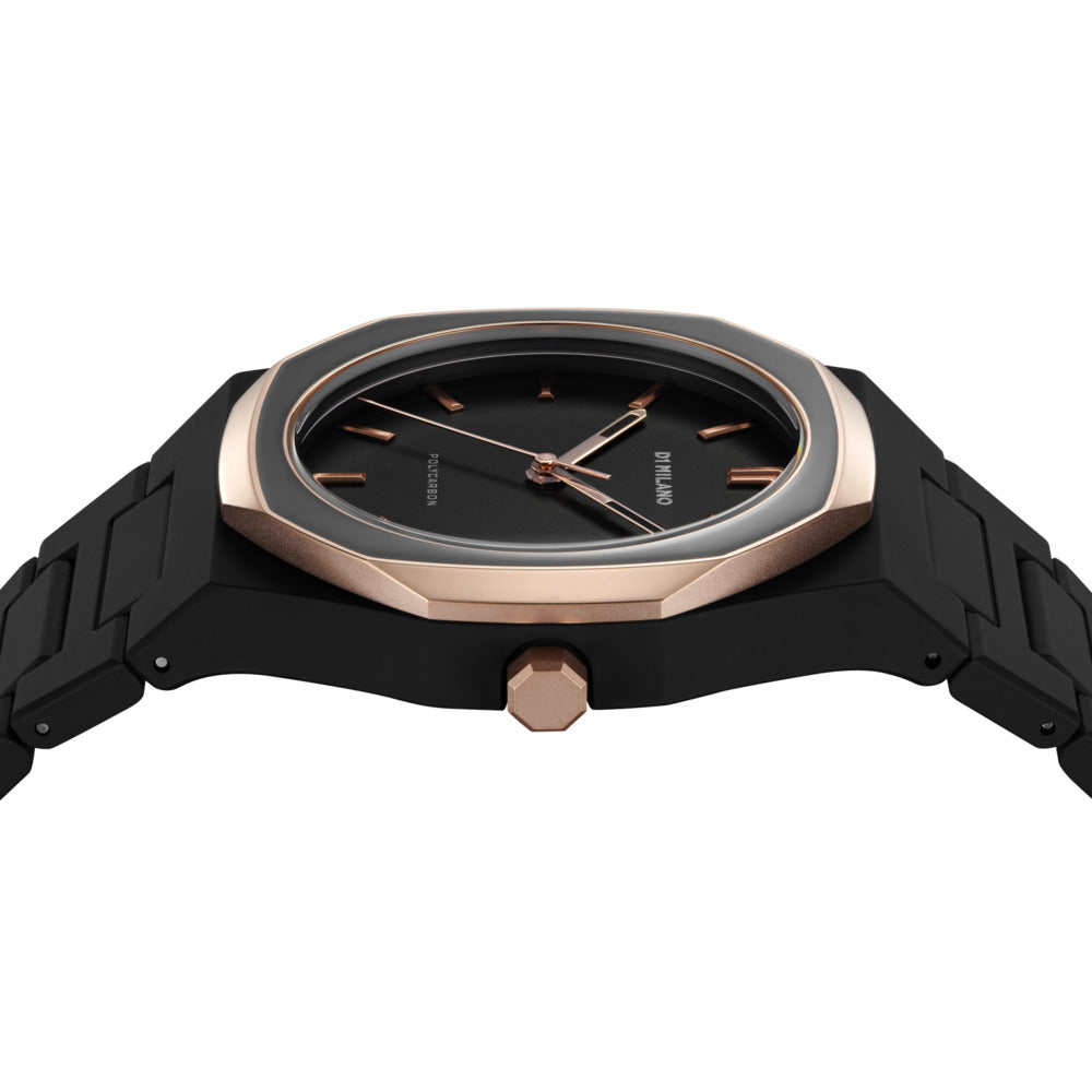 Unisex Polycarbon Black 41mm Watch