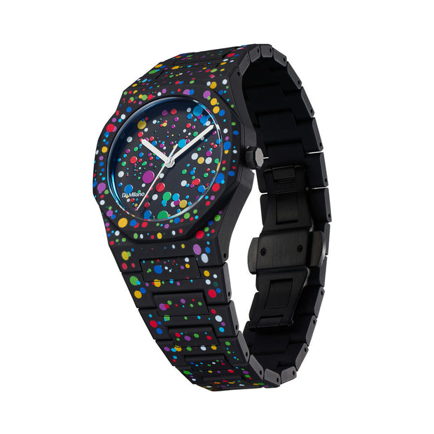 Unisex Polycarbon Black 37mm Watch