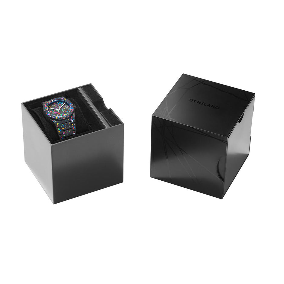 Unisex Polycarbon Black 37mm Watch