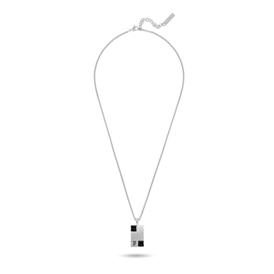 Men Ceramica Ii Silver Necklace