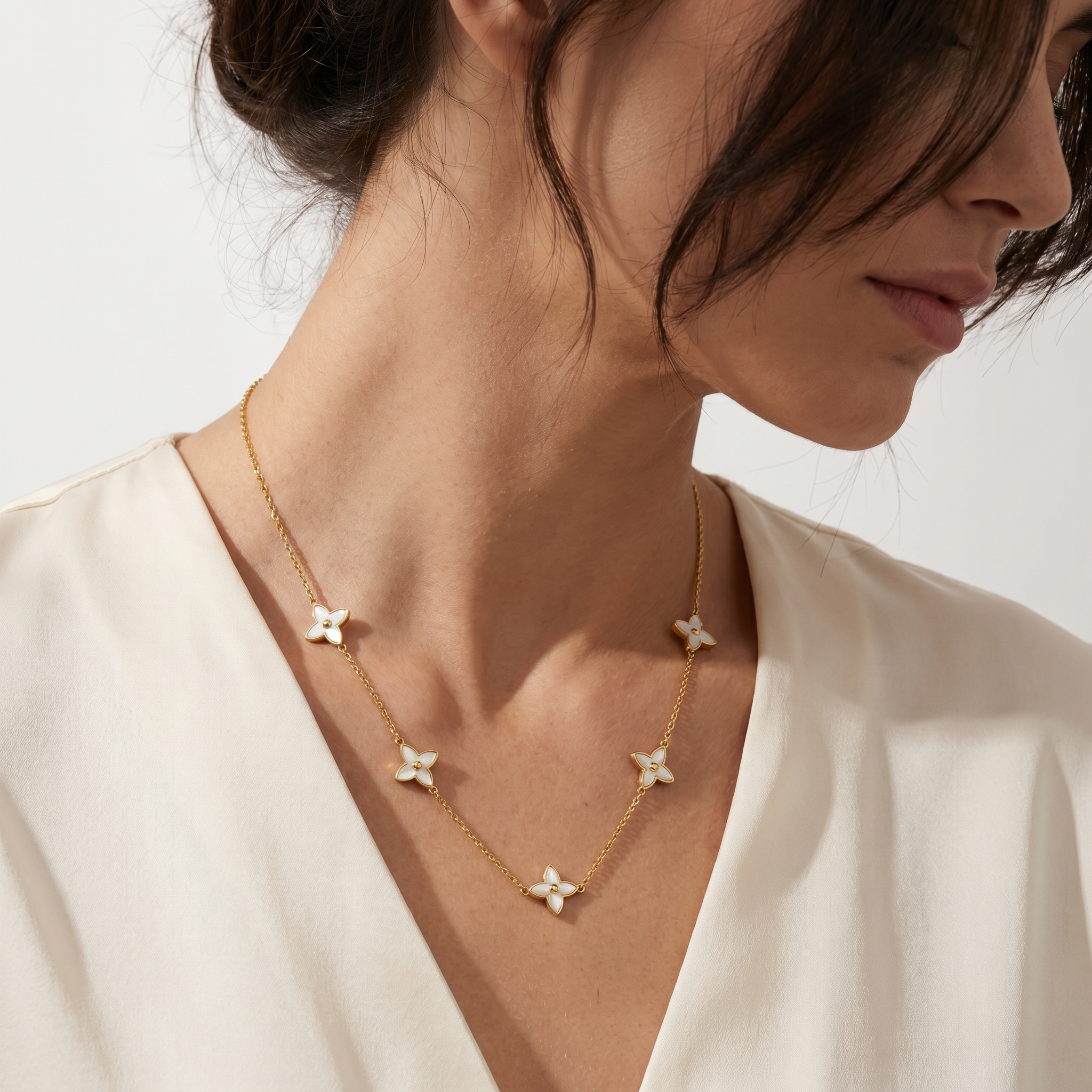 Women Petal Necklace