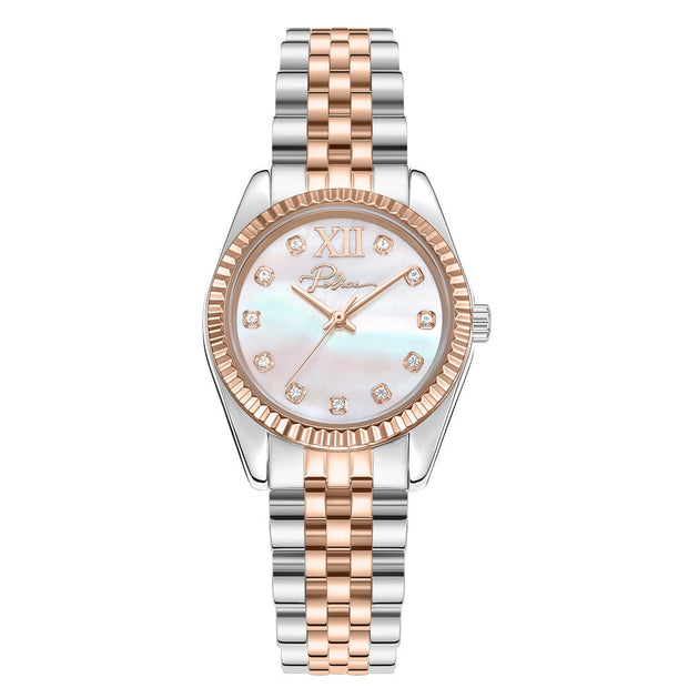 Women Flute Two Tone Watch