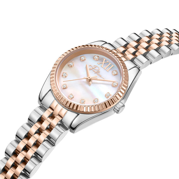 Women Flute Two Tone Watch