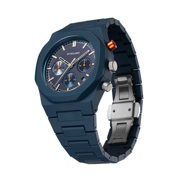 Men Polychrono Blue Watch