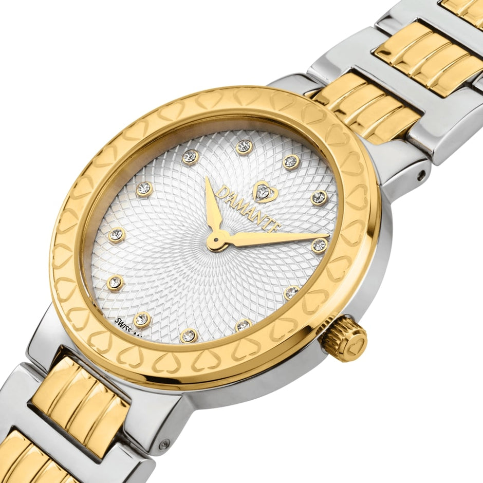 Women Logo Two Tone Watch