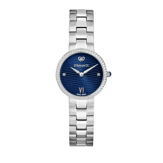 Women Precious Silver 28mm Watch