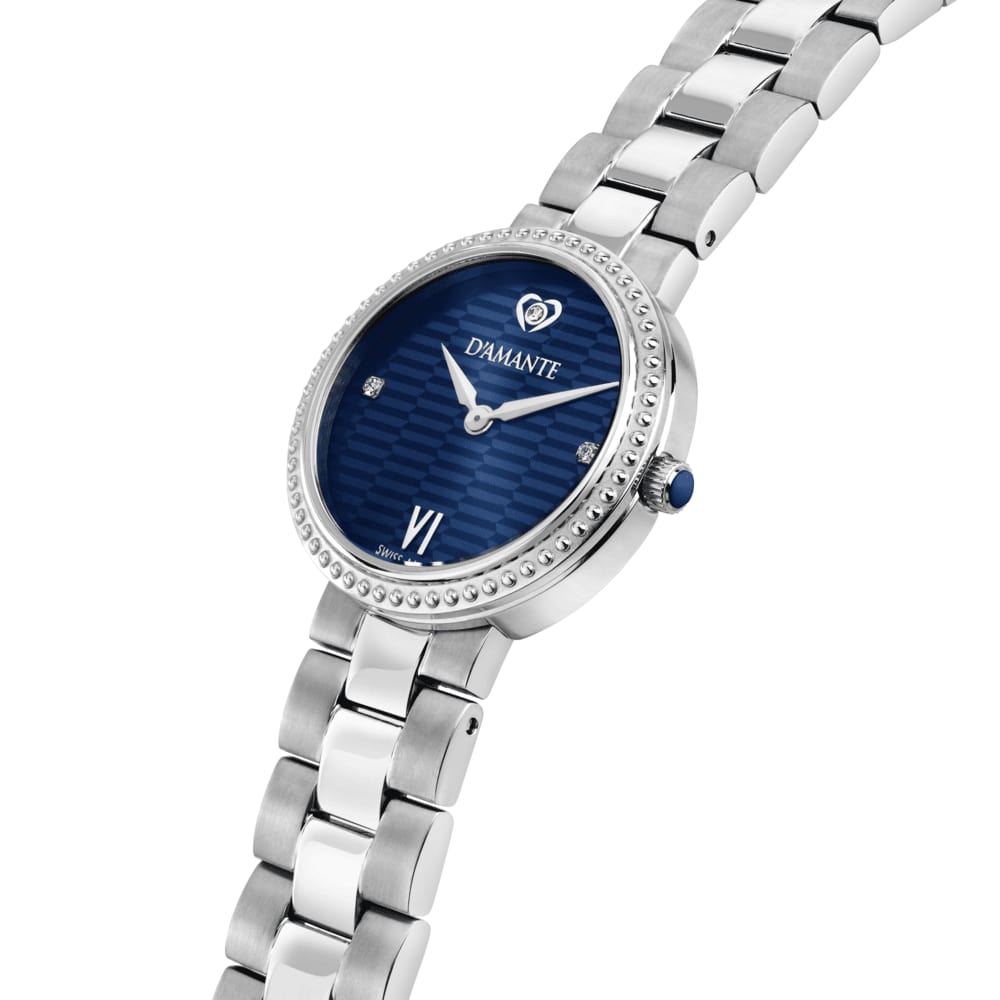 Women Precious Silver 28mm Watch