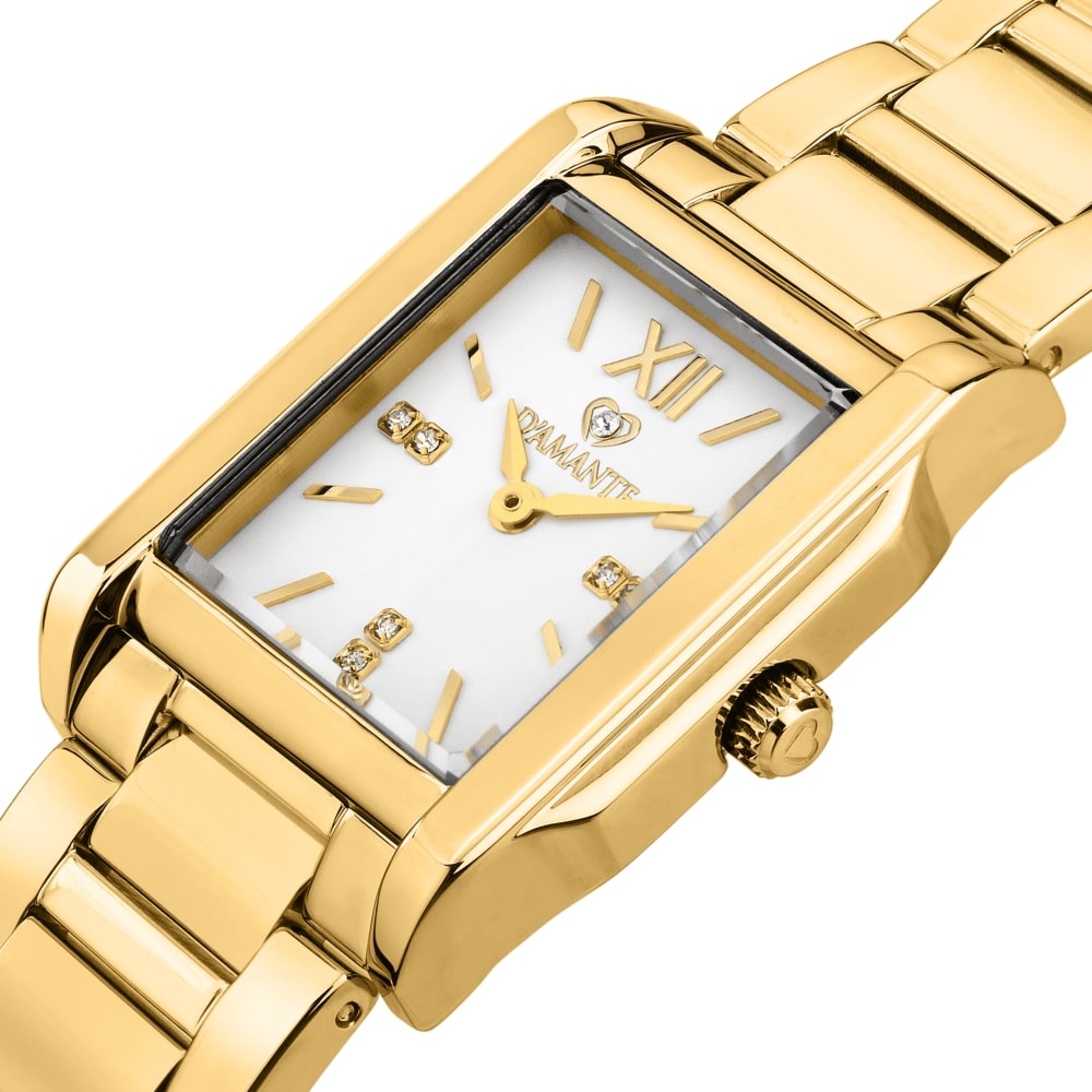 Women Square Gold Watch