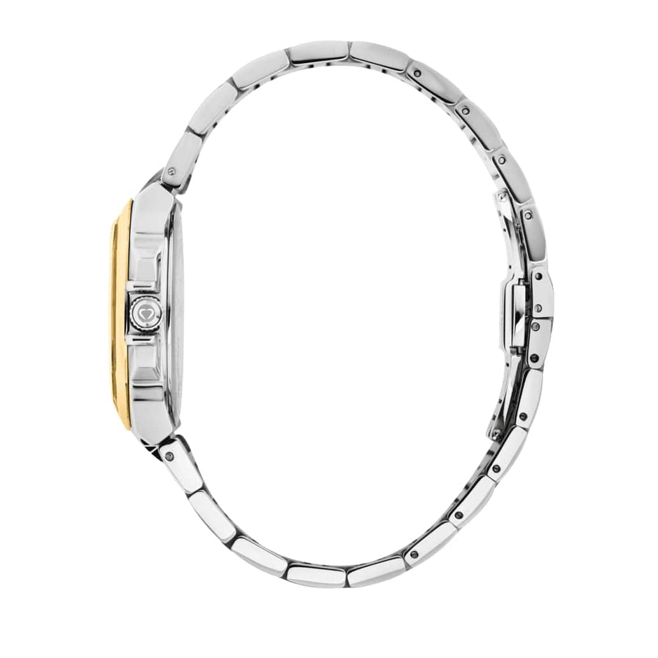 Women Faceted Two Tone Watch