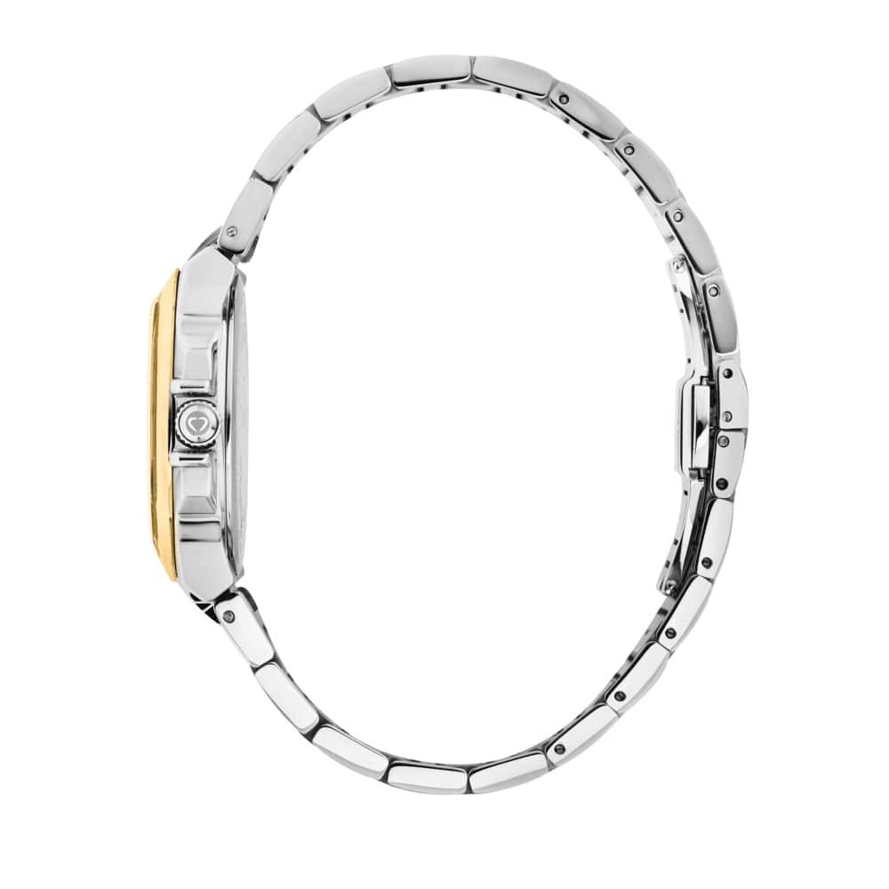 Women Faceted Two Tone Watch