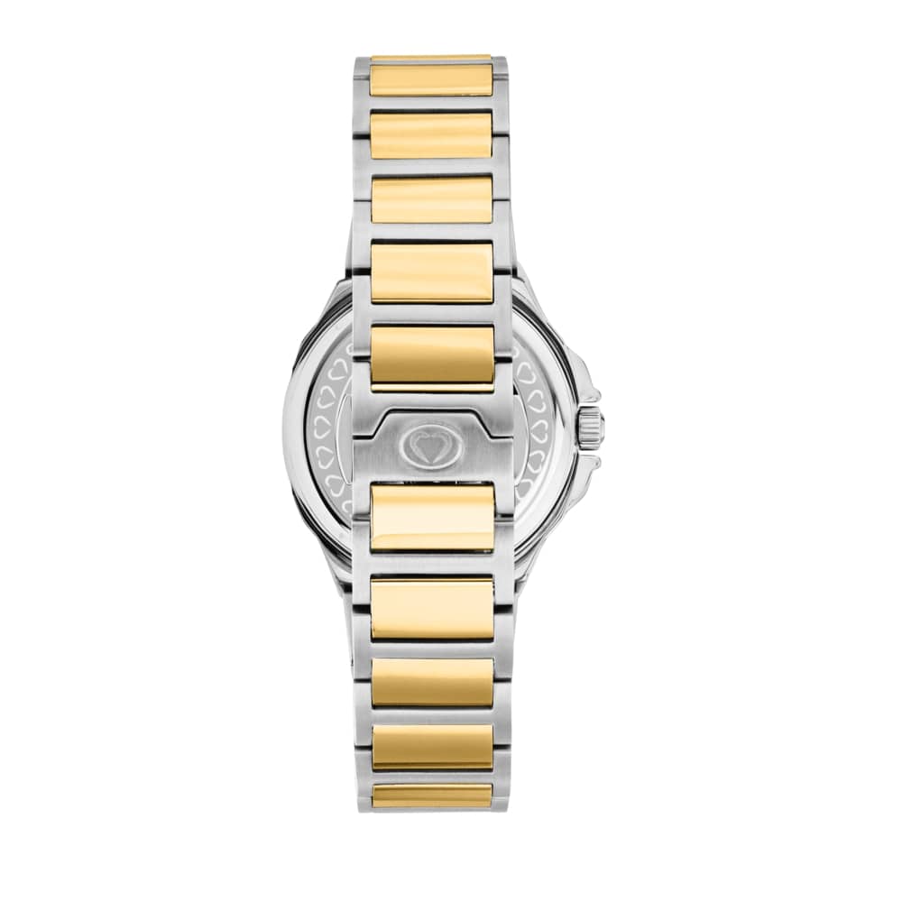 Women Faceted Gold/Silver 34mm Watch