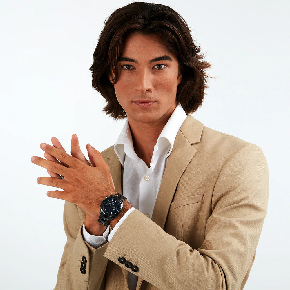 ساعة أترزيوني للرجال باللون الأزرق مقاس 