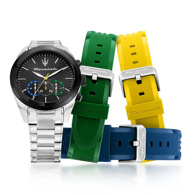 Men Traguardo Black 45mm Watch
