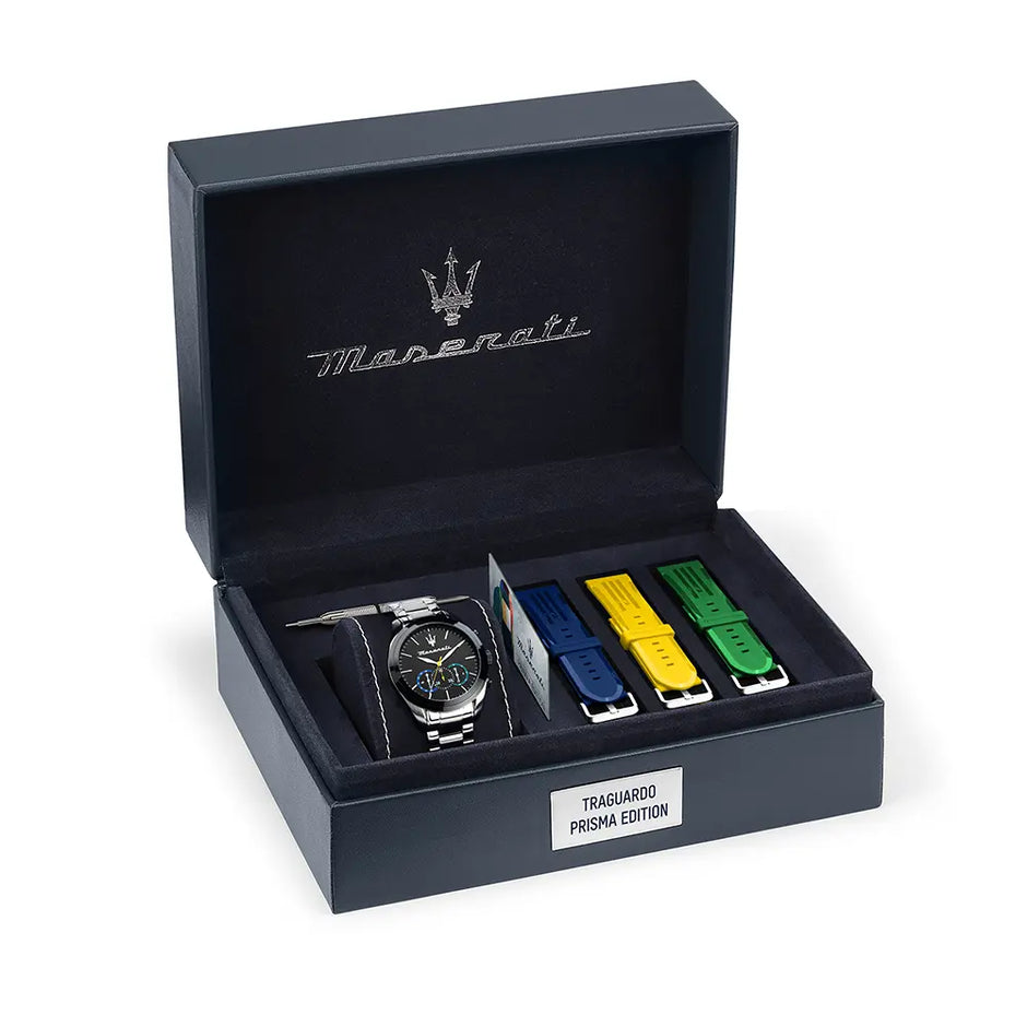 Men Traguardo Black 45mm Watch