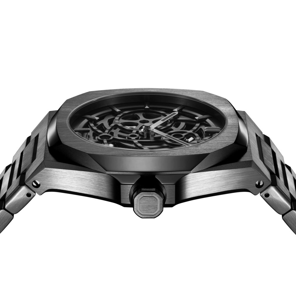 Men Skeleton Grey Watch