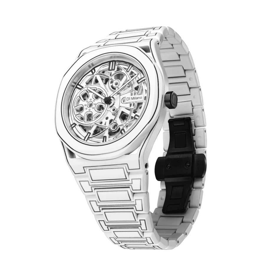 Unisex White Sketch Watch