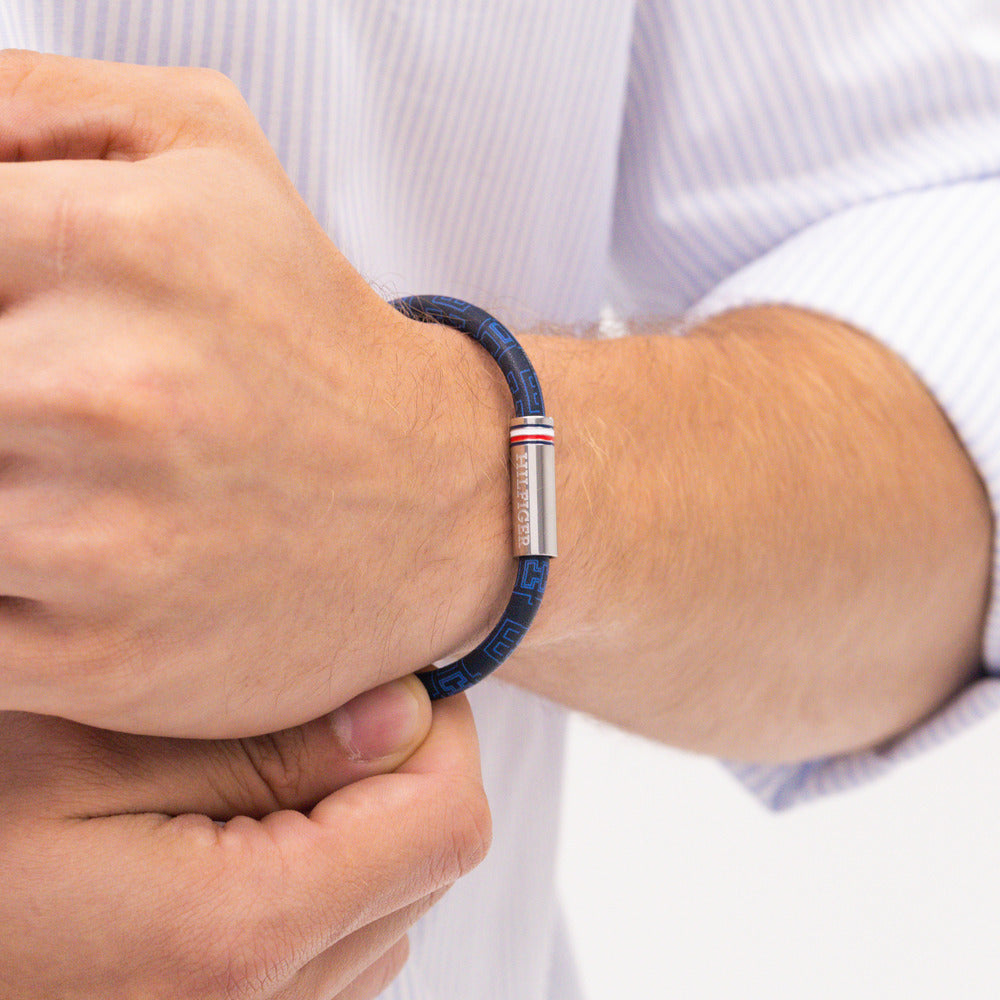Men Printed Cord Bracelet