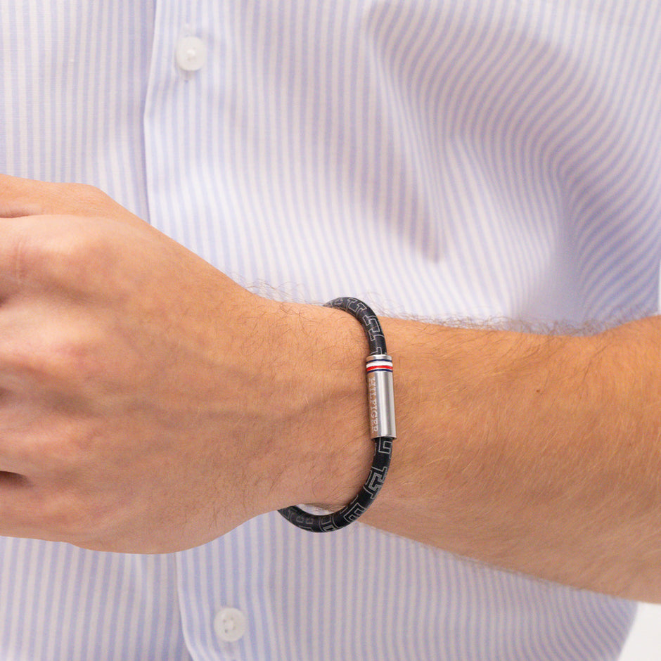 Men Printed Cord Bracelet