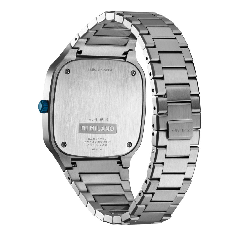 Unisex Square Silver 37mm Watch