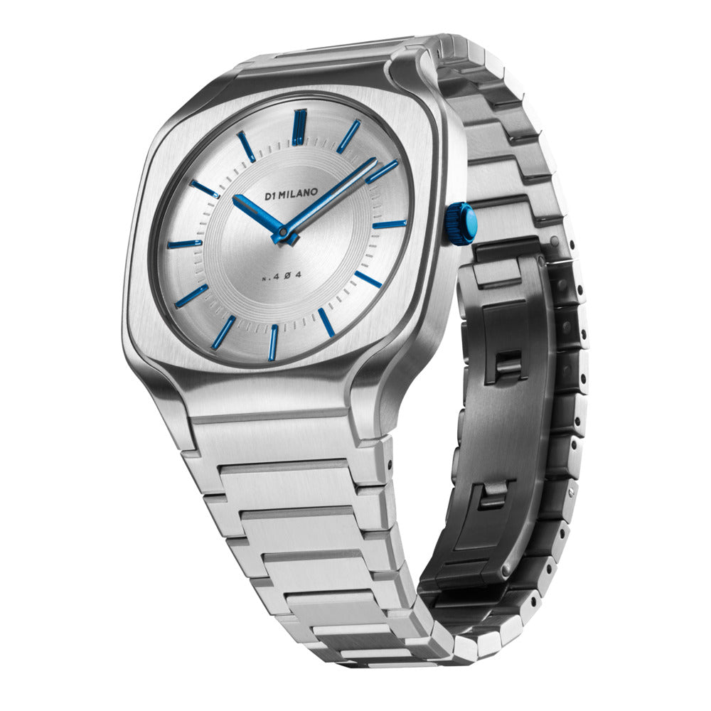 Unisex Square Silver 37mm Watch