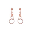 Women Sibilla Slim Round Rose Gold Earring