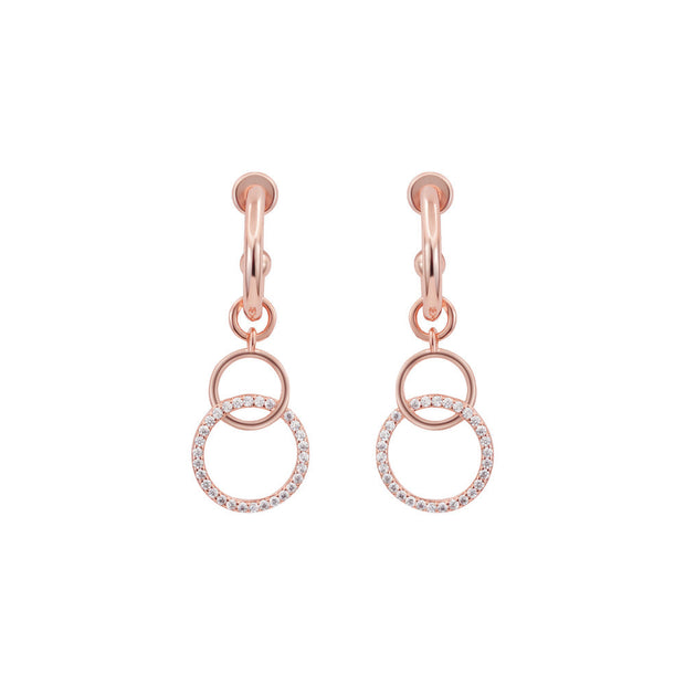 Women Sibilla Slim Round Rose Gold Earring