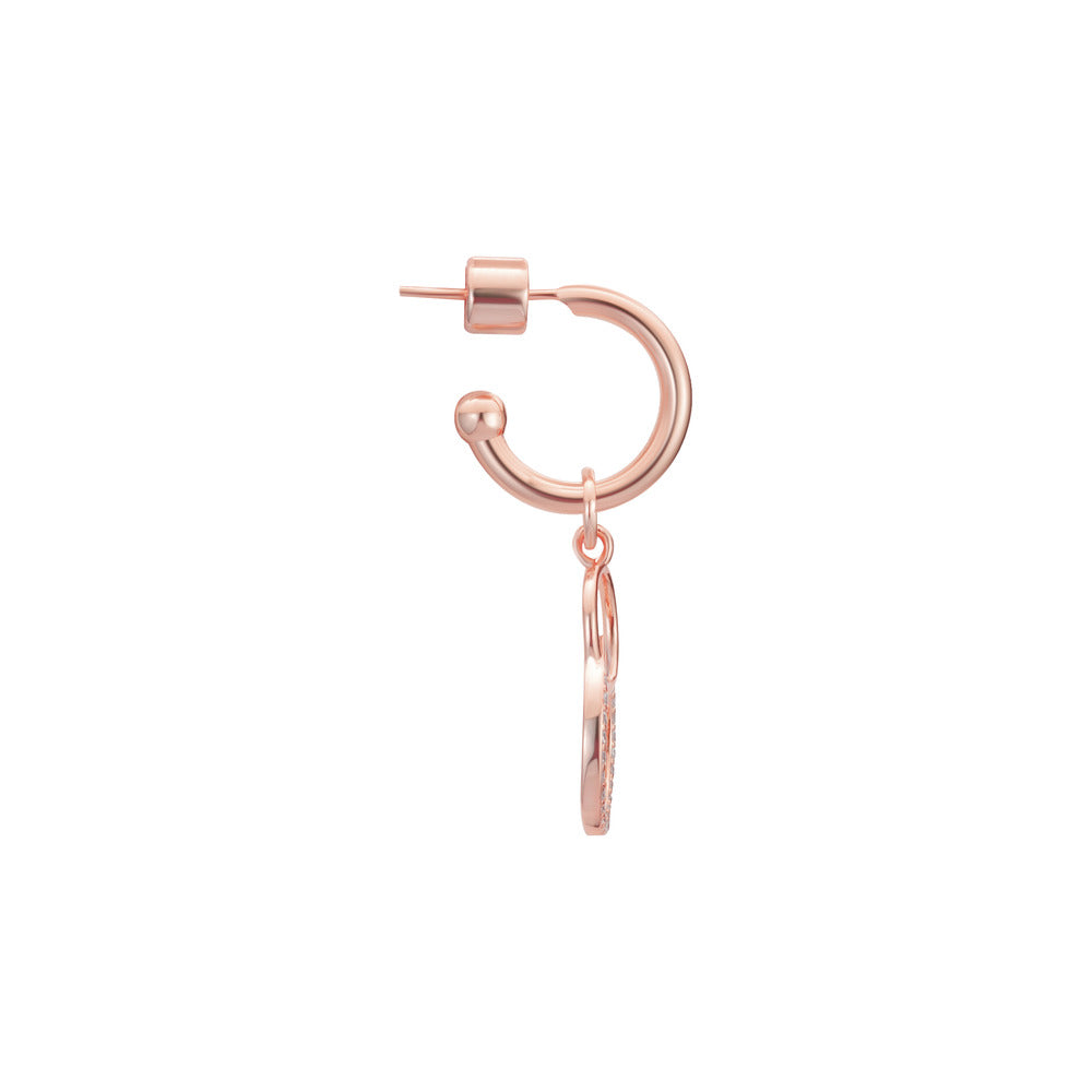 Women Slim Round Rose Gold Earring