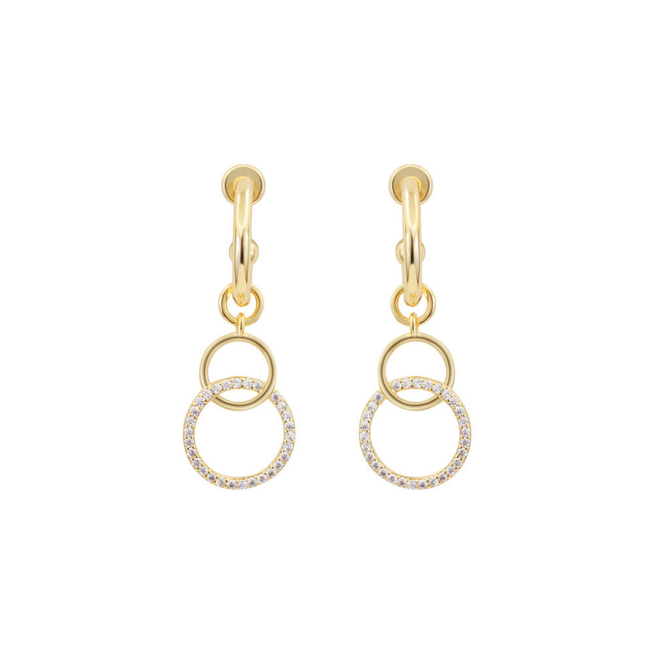 Women Sibilla Slim Round Blue Earring