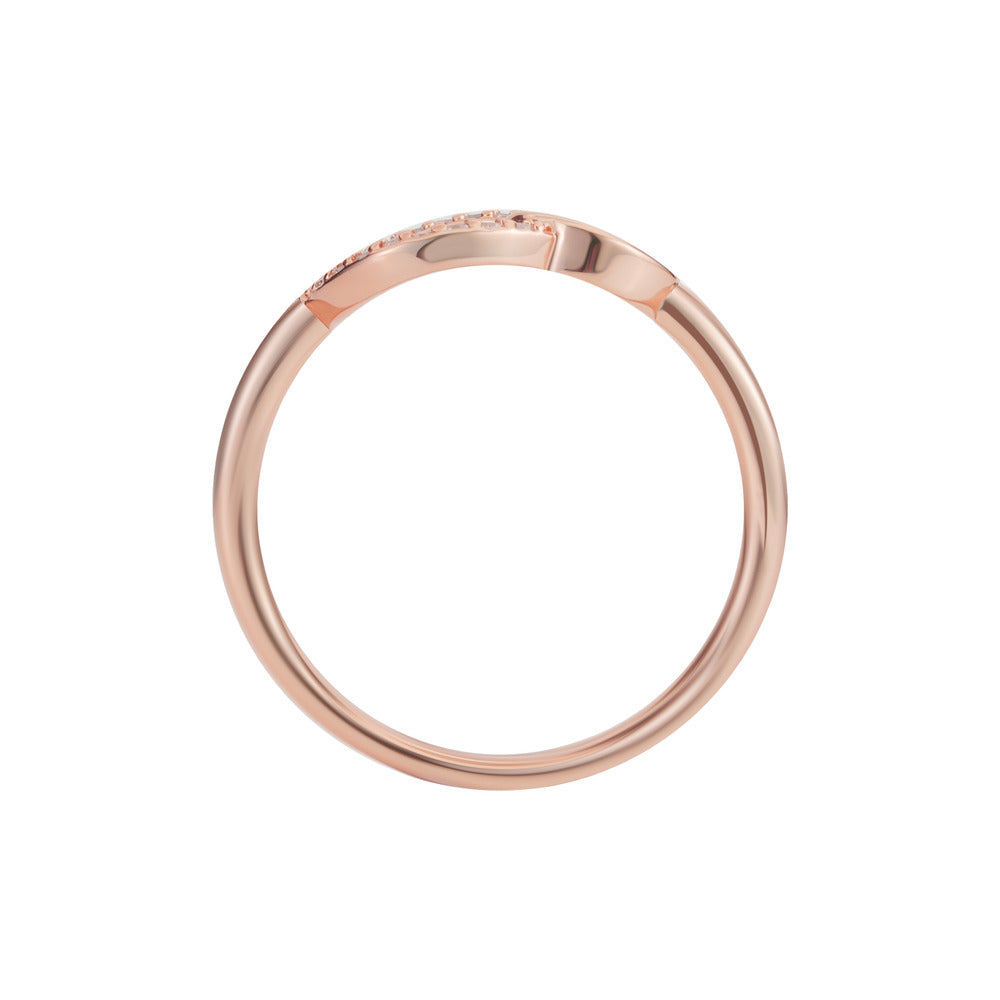 Women Slim Round Rosegold Ring