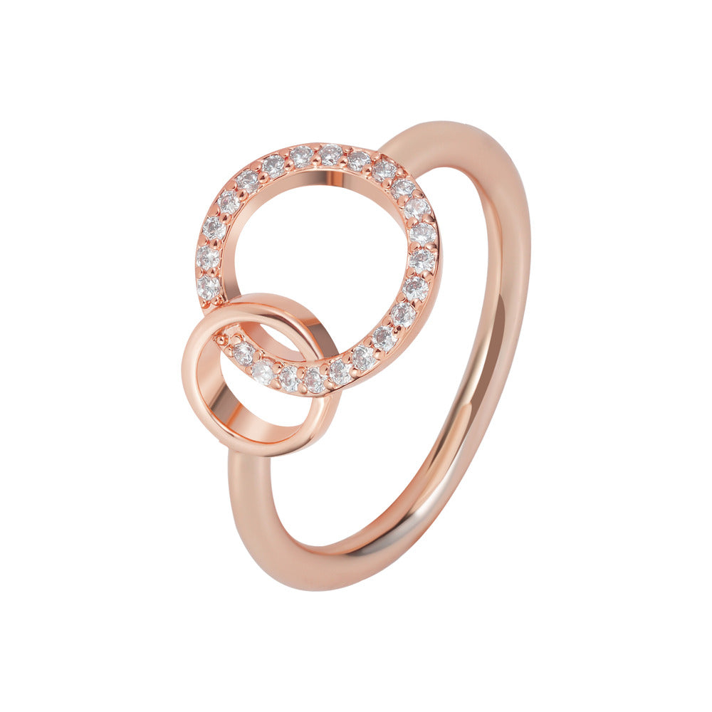 Women Slim Round Rosegold Ring