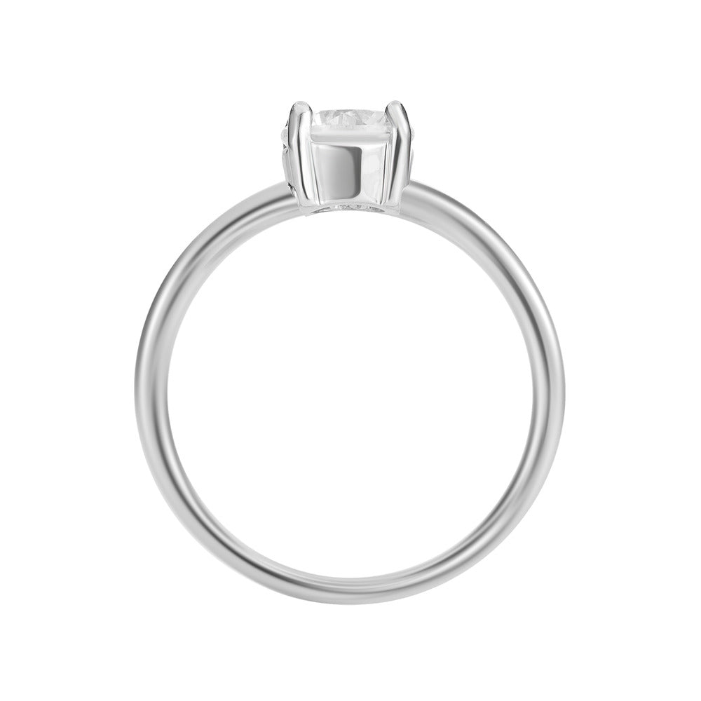 Women Solitaire Crystal White Ring