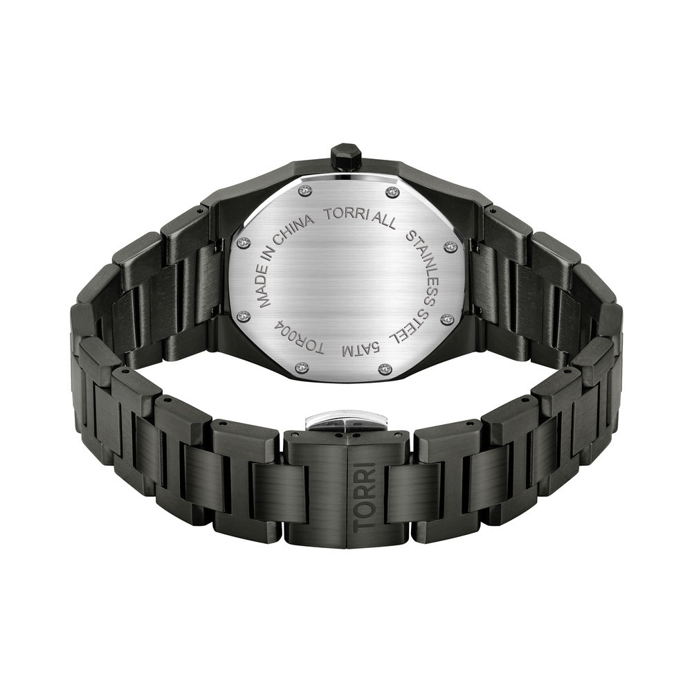 Men 40mm Gunmetal Watch