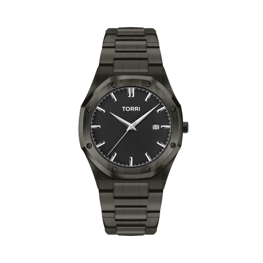 Men 40mm Gunmetal Watch