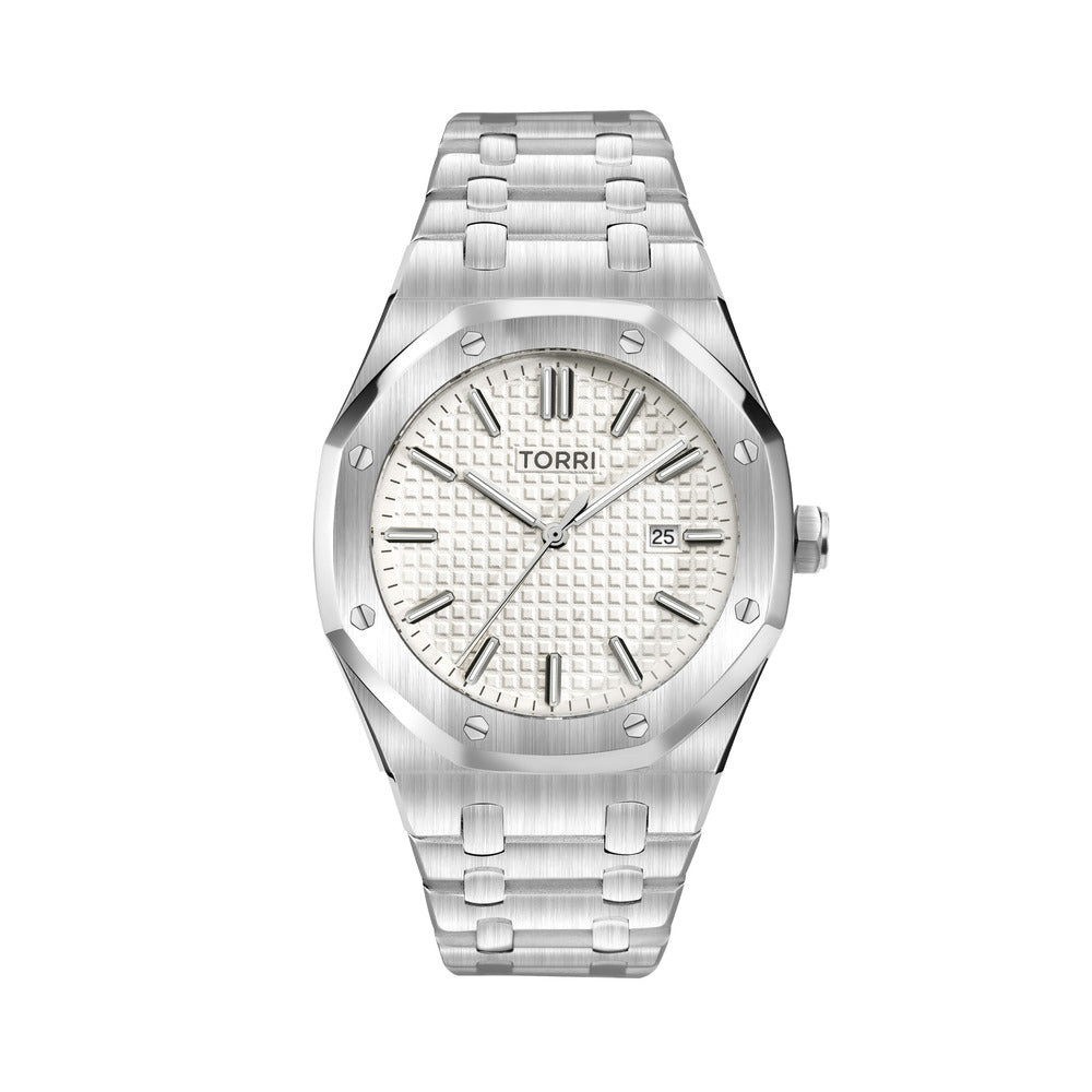 Men Silver 41mm Watch