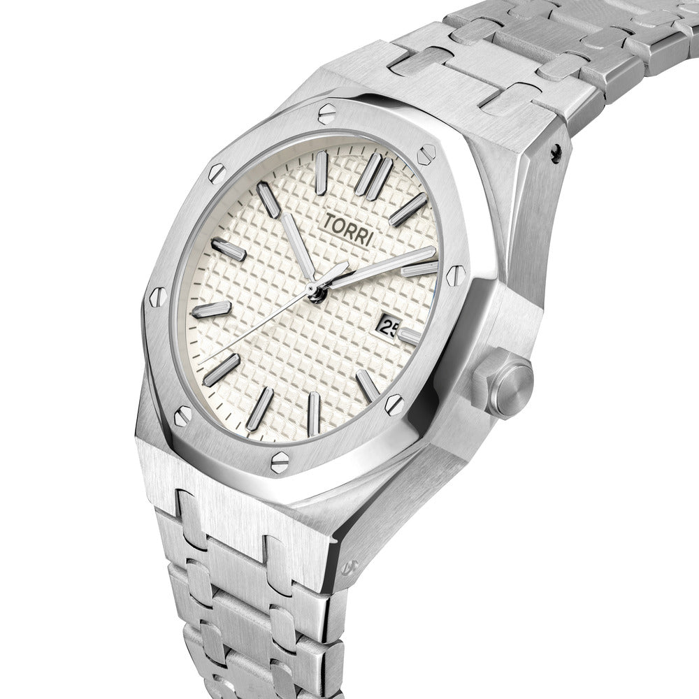 Men Silver 41mm Watch