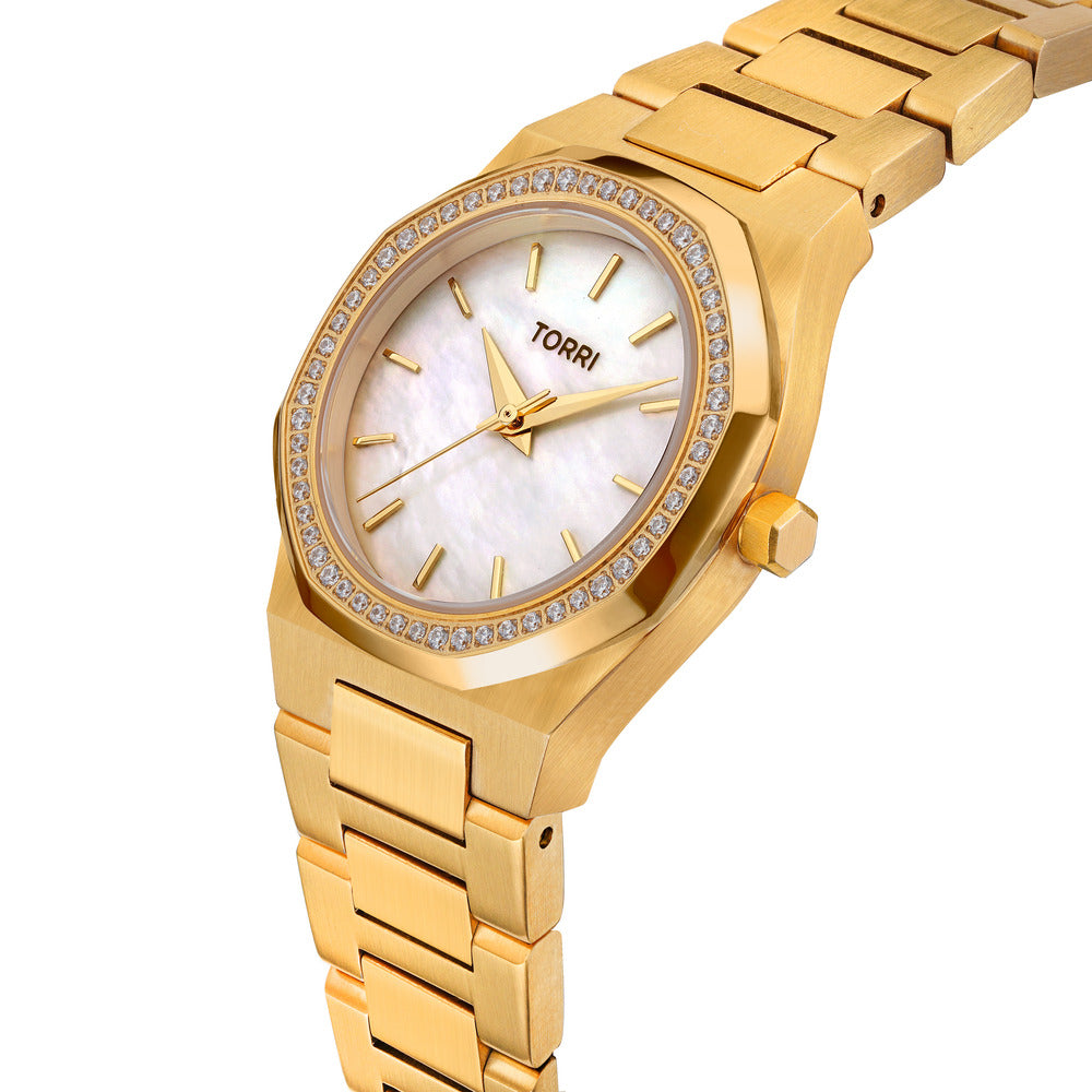 Women Gold 28mm Watch