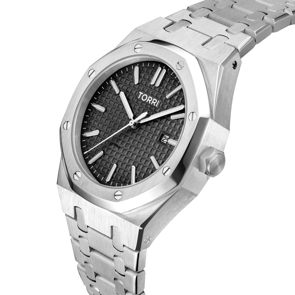 Men Silver 41mm Watch